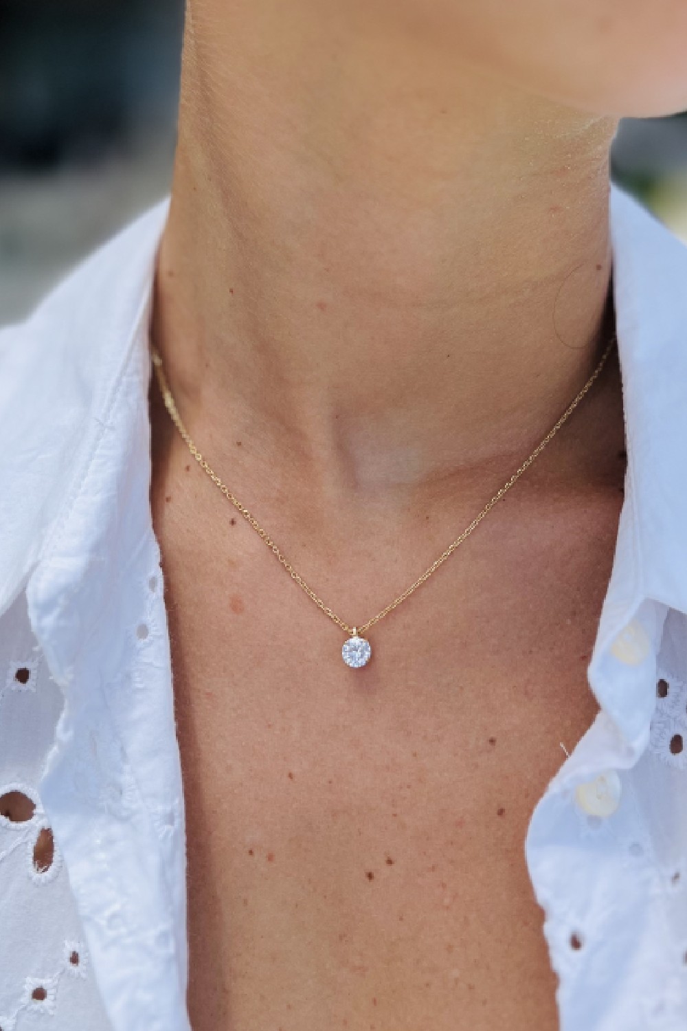 Collier Strass Griffe Plaqué or – Image 3