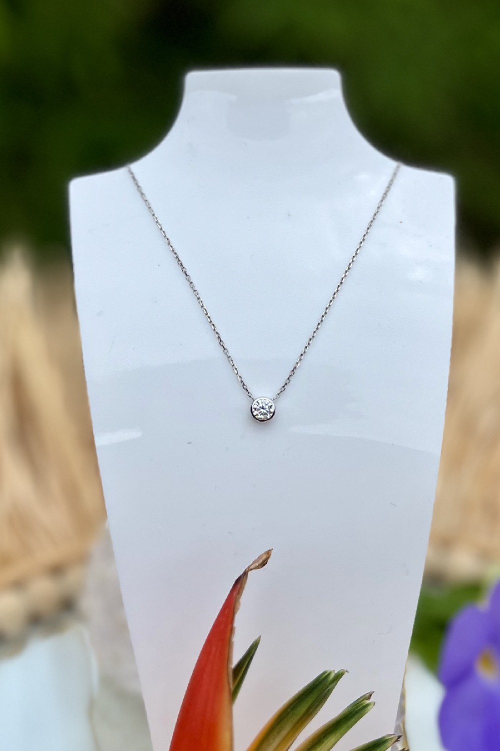 Collier Strass Serti Argent – Image 2