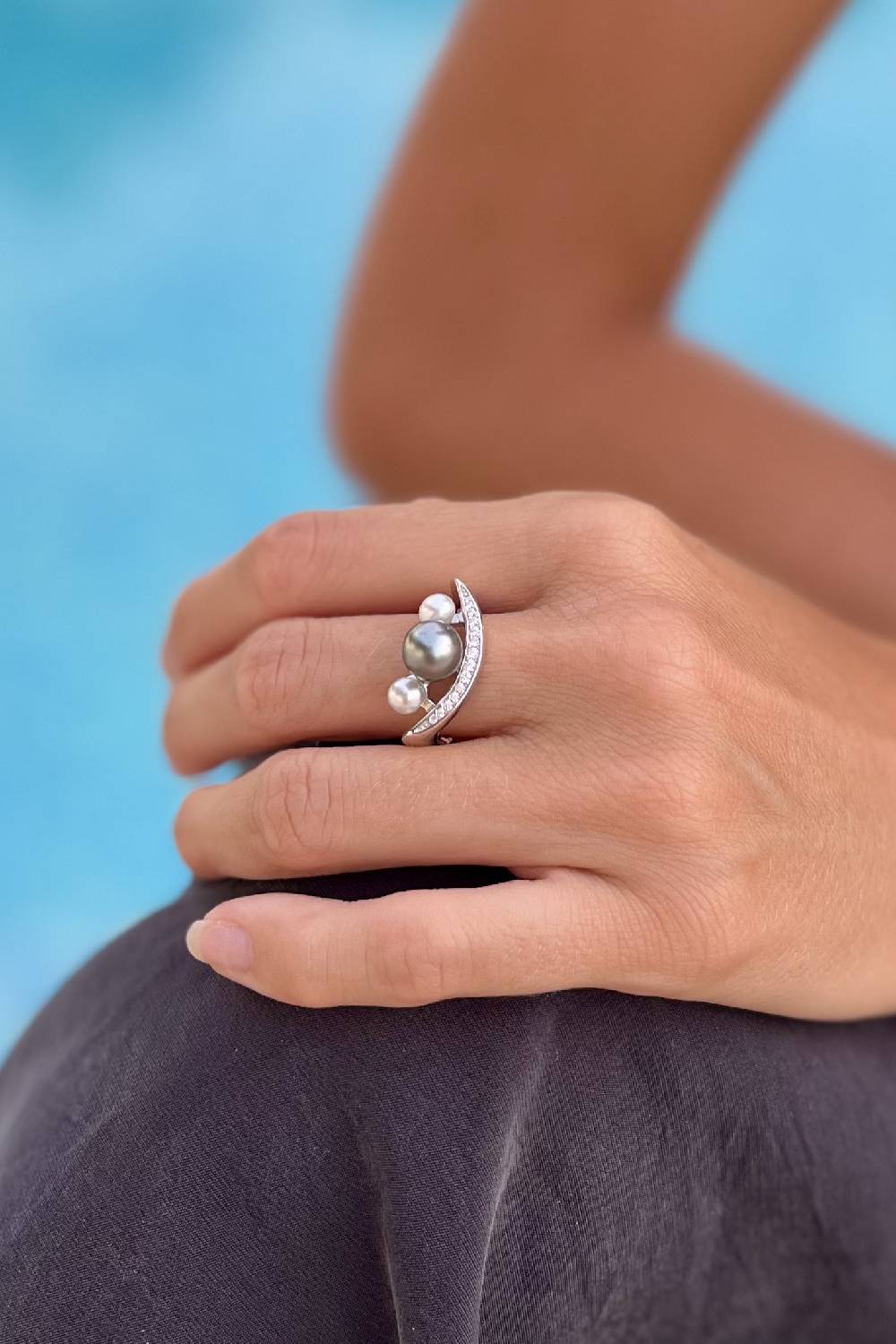 Bague Trio de Perles