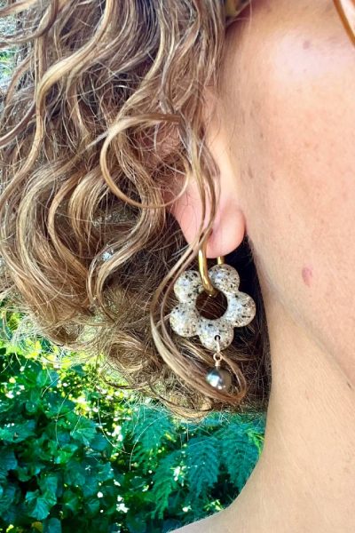 Boucles d'oreilles Fleur de Sable de Tahiti