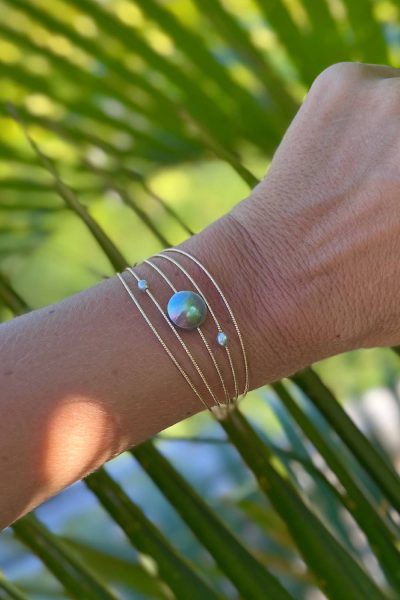 Bracelet Satellite Mabe Vert Foncé
